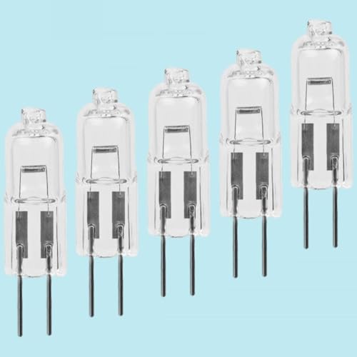 BULBEAWICK Set mit 5 G4 6V 5W/10W/15W/20W/25W/35W Halogenlampen dimmbar Kann für Mikroskoplampen 6V-30W verwendet werden von BULBEAWICK