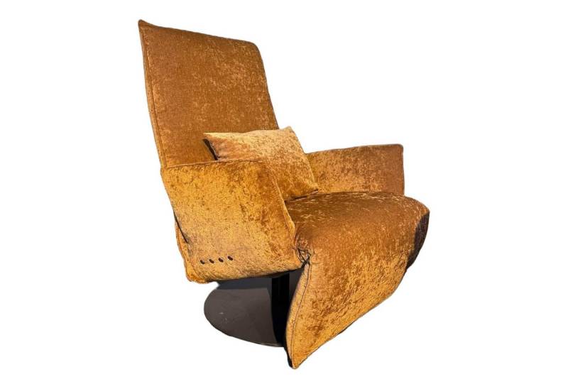 BULLFROG Relaxsessel Sessel Baboo Stoff Shabby Chic Cognac 799 24 Gelb Gestell von BULLFROG