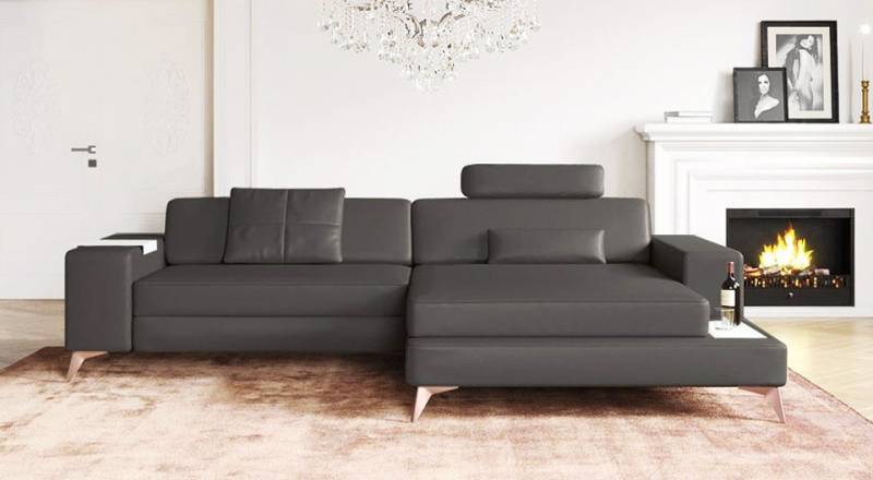 BULLHOFF Ecksofa Leder Ecksofa Eckcouch L-Form Designsofa »MÜNCHEN IV« von BULLHOFF, Made in Europe von BULLHOFF
