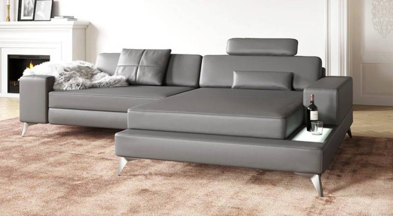 BULLHOFF Ecksofa Leder Ecksofa Eckcouch L-Form Designsofa »MÜNCHEN IV« von BULLHOFF, Made in Europe von BULLHOFF