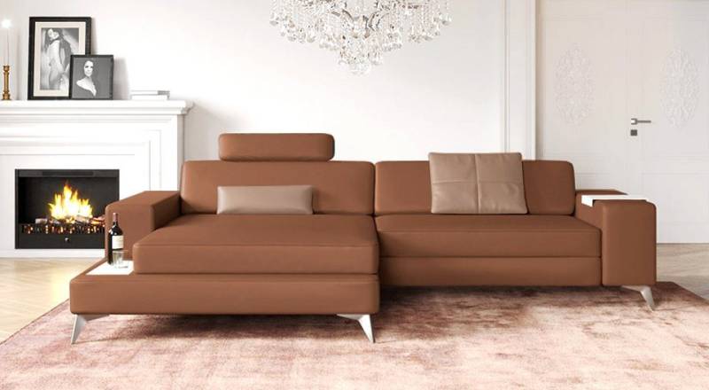 BULLHOFF Ecksofa Leder Ecksofa Eckcouch L-Form Designsofa »MÜNCHEN IV« von BULLHOFF, Made in Europe von BULLHOFF