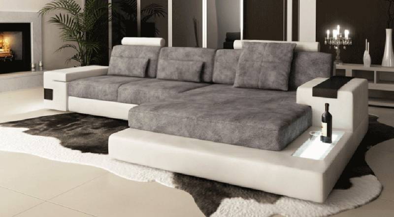 BULLHOFF Ecksofa Wohnlandschaft Ecksofa Leder/Stoff »HAMBURG III« von BULLHOFF, made in Europe von BULLHOFF