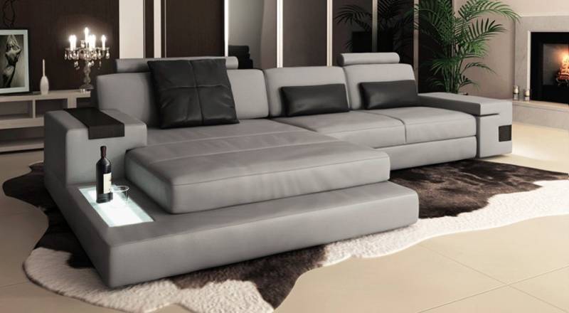 BULLHOFF Ecksofa Wohnlandschaft Leder Ecksofa Designsofa »HAMBURG III« von BULLHOFF, made in Europe von BULLHOFF