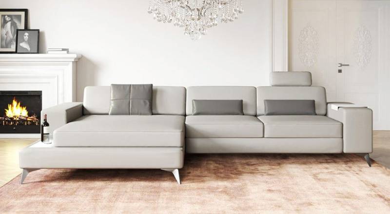BULLHOFF Wohnlandschaft Wohnlandschaft Leder Ecksofa »MÜNCHEN III« von BULLHOFF, Made in Europe von BULLHOFF