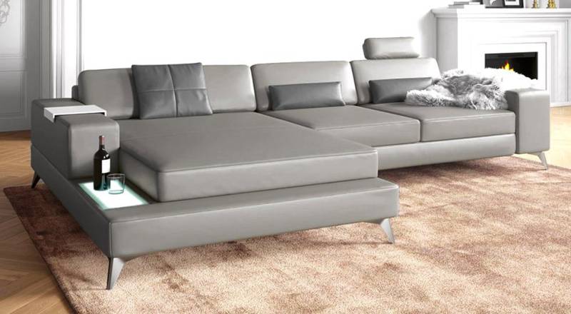 BULLHOFF Wohnlandschaft Wohnlandschaft Leder Ecksofa »MÜNCHEN III« von BULLHOFF, Made in Europe von BULLHOFF