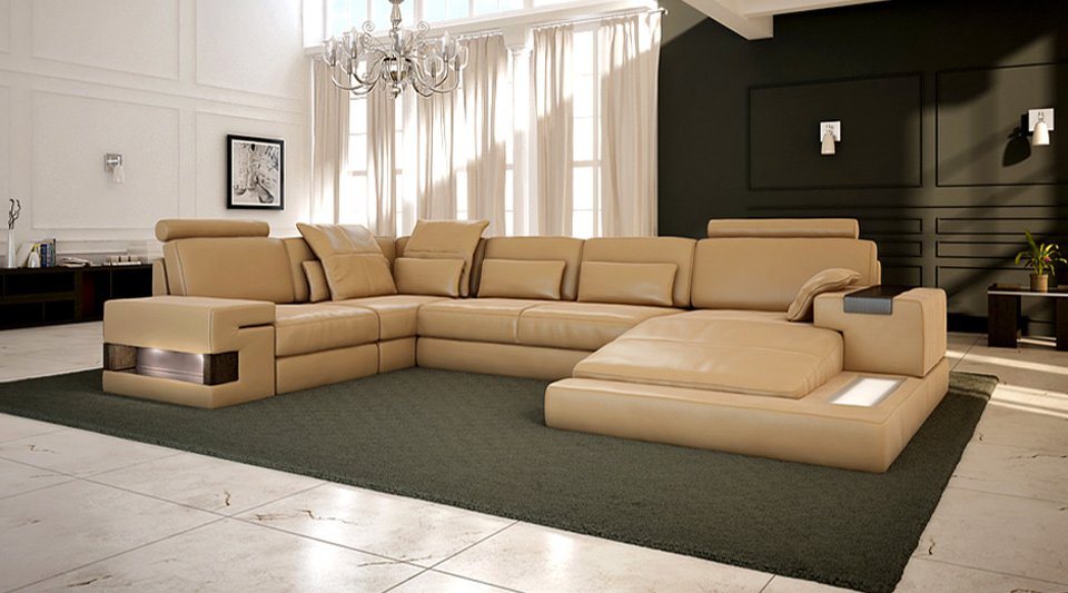 BULLHOFF Wohnlandschaft Wohnlandschaft Leder XXL Eckcouch U-Form Sofa »HAMBURG« von BULLHOFF, made in Europe, das ORIGINAL"" von BULLHOFF