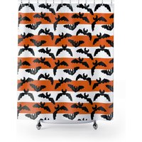 Halloween Streifen & Fledermäuse Duschvorhänge von BULeggings