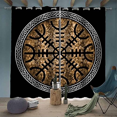BUMIYA Vorhänge Blickdich Wikinger 3D Verdunklungsvorhänge mit Ösen Wikinger-Dekoration Microfaser Schlafzimmer Vorhang Wetterfest für Wohnzimmer Kinderzimmer 2er Set Größe:2 x B75 x H166 cm BUMIYA Vorhänge Blickdich Wikinger 3D Verdunklungsvorhänge mit Ösen Wikinger-Dekoration Microfaser Schlafzimmer Vorhang Wetterfest für Wohnzimmer Kinderzimmer 2er Set Größe:2 x B75 x H166 cm von BUMIYA