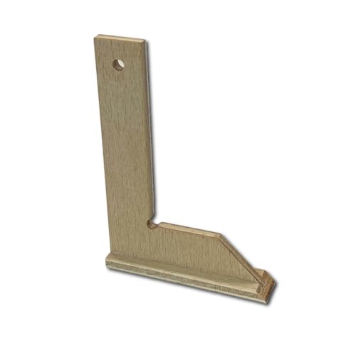 BUNBAN Präzisions-Holzwinkel aus Buche Multiplex 100x70mm – Leichter Anschlag- und Gehrungswinkel für exaktes Arbeiten und Zeichnen (Anschlagwinkel 45°) von BUNBAN