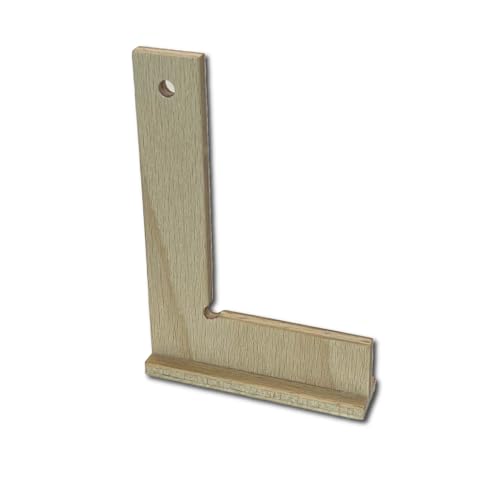 BUNBAN Präzisions-Holzwinkel aus Buche Multiplex 100x70mm – Leichter Anschlag- und Gehrungswinkel für exaktes Arbeiten und Zeichnen (Anschlagwinkel 90°) von BUNBAN