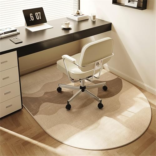 Schreibtisch Bodenschutzmatte 120 * 80cm Bürostuhl Unterlage Diverse Größen Schreibtischstuhl Unterlage Kratzfest rutschfest Bodenschutzmatte, für Büro Hartböden von BUNQQF