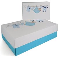 BUNTBOX Geschenkboxen-Set Geburt Junge Set M&L 1,1/3,6 l - 17,0/26,6 x 11,0/17,2 x 6,0/7,8 cm weiß/blau BUNTBOX Geschenkboxen-Set Geburt Junge Set M&L 1,1/3,6 l - 17,0/26,6 x 11,0/17,2 x 6,0/7,8 cm weiß/blau von BUNTBOX
