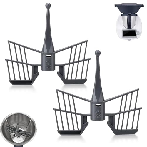 2 Stück Schmetterling Rühraufsatz für Thermomix TM5 TM6 TM31, Küchenmaschine Ersatzteile für Vorwerk Küchenmaschine, Schmetterling Rührer für Thermomix Zubehör(Grau) von BUOSHUO