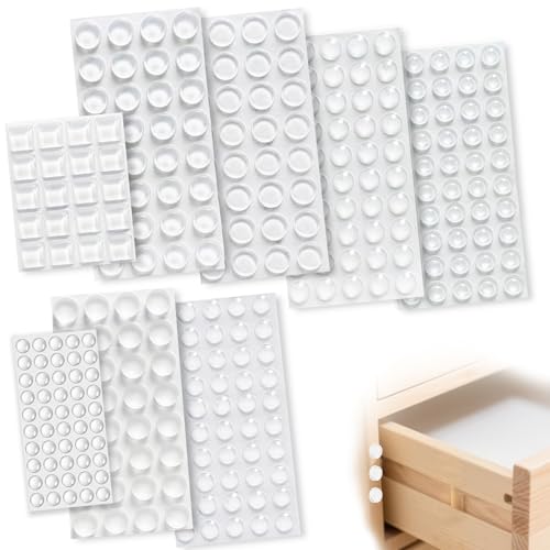 316 Stück Transparente Gummipuffer Selbstklebend, Türstopper mit Geräuschdämpfung - Anschlagpuffer & Wandschutz für Türen, Schränke und Möbel (8 Größen, Rutschfest & Kratzschutz) von BUOSHUO