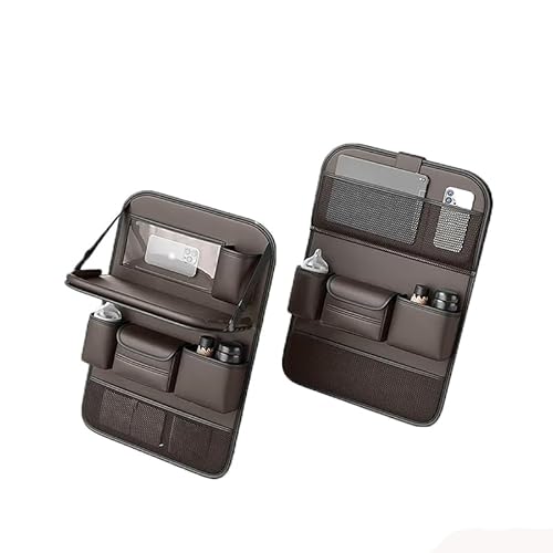 BUQOCV 2X Autositz Organizer, für BMW X3 2018-2023 Auto Rückenlehne Schutz Unterstützung Multi Pocket Organisator,A von BUQOCV