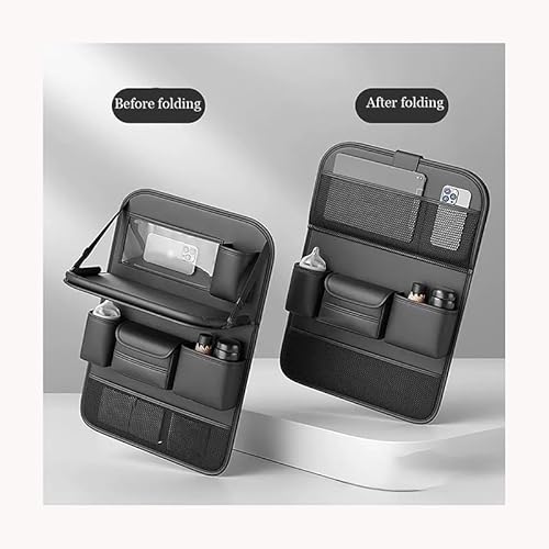BUQOCV 2X Autositz Organizer, für Citroen C1 2018-2023 Auto Rückenlehne Schutz Unterstützung Multi Pocket Organisator,D von BUQOCV