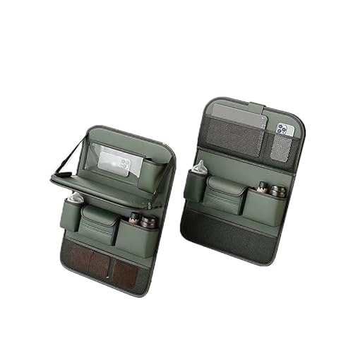 BUQOCV 2X Autositz Organizer, für Citroen C2 2003-2009 Auto Rückenlehne Schutz Unterstützung Multi Pocket Organisator,F von BUQOCV