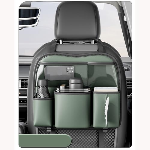 BUQOCV 2X Autositz Organizer, für Citroen C5 Aircross SUV 2017-2022 Auto Rückenlehne Schutz Unterstützung Multi Pocket Organisator,C von BUQOCV