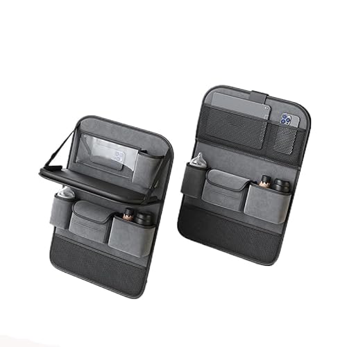 BUQOCV 2X Autositz Organizer, für Dacia Duster 2 2018-2024 Auto Rückenlehne Schutz Unterstützung Multi Pocket Organisator,D von BUQOCV