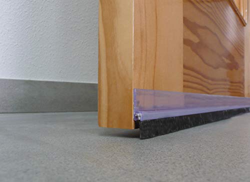 Zugluftstopper aus PVC, transparent, 1 m Zugluftstopper aus PVC, transparent, 1 m von BURCASA
