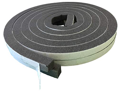 Zugluftstopper aus Polyurethan, Grau, 17 x 17 mm x 6,5 m Zugluftstopper aus Polyurethan, Grau, 17 x 17 mm x 6,5 m von BURCASA