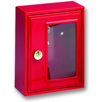Burg Wachter - Burg-W Notschlüsselbox rot lackiert 6160 mit Glasscheibe, ohne Hammer von BURG WACHTER