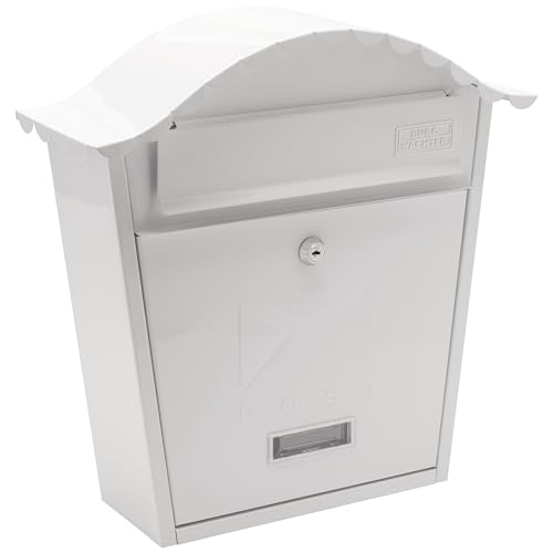 Burg-Wächter Classic Post Box White Klassischer Briefkasten, weiß, MB01, 36x37x13cm Burg-Wächter Classic Post Box White Klassischer Briefkasten, weiß, MB01, 36x37x13cm von BURG-WÄCHTER