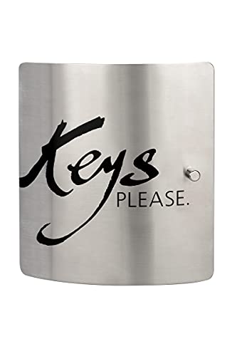 Burg Wächter Schlüsselbox Design Keys Please mit 10 Haken und magnetischem Verschluss, Schlüsselkasten 6205/10 Ni KEYS PLEASE, Edelstahl/Stahlblech, 0 von Burg Wächter