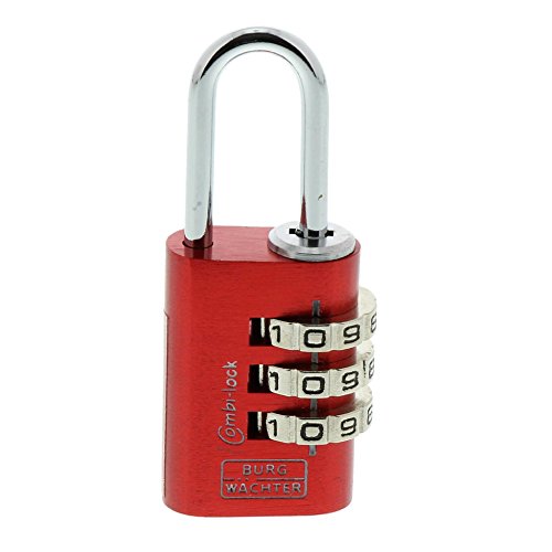 Burg-Wächter Verstellbares Zahlenschloss, 3, 2 mm Bügelstärke, 3 Zahlenrollen, Combi Lock 88 20 Fun SB von BURG-WÄCHTER