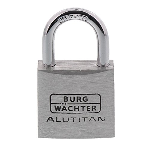 Burg-Wächter Vorhangschloss, Vorhängeschloss mit Schlüssel, Duo Set, 5,0 mm Bügelstärke, massives Aluminiumschloss, Innenwerk rostfrei, Gehärtet, Alutitan Duo 770 30 SB von Burg Wächter