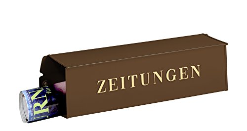 Burg-Wächter Zeitungsrolle mit Metall-Seitendeckel, Briefkastenergänzung, Eckig, Verzinkter Stahl, 808 K, Kupfer von BURG-WÄCHTER
