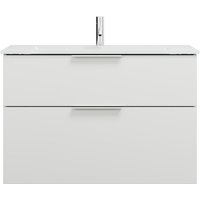 Eqio Glas-Waschtisch inklusive Waschtischunterschrank, - Burgbad von BURGBAD