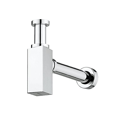 Siphon · Design Siphon mit Geruchsverschluss · höhenverstellbar · Standard DIN-Anschlüsse · Messing verchromt · quadratisch | Burgtal Quadro Siphon · Design Siphon mit Geruchsverschluss · höhenverstellbar · Standard DIN-Anschlüsse · Messing verchromt · quadratisch | Burgtal Quadro von BURGTAL