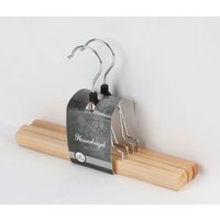 12x 2er-Set Holz-Hosenbügel 24 Stück Röcke aufhängen Kleiderschrank 25cm von BURI