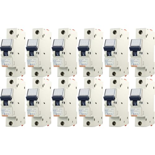 12x Gewiss GW92208 B20 Sicherungsautomat Serie 90 | 1-polig Typ B | 230V AC | 20A | 6kA Abschaltvermögen | IP2X | DIN-Schiene | Überstrom- & Kurzschlussschutz | MCB Leitungsschutzschalter 12x Gewiss GW92208 B20 Sicherungsautomat Serie 90 | 1-polig Typ B | 230V AC | 20A | 6kA Abschaltvermögen | IP2X | DIN-Schiene | Überstrom- & Kurzschlussschutz | MCB Leitungsschutzschalter von BURI