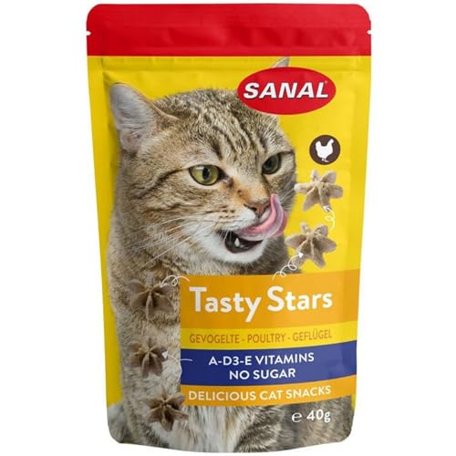 12x40g SANAL Cat Tasty Stars Leckerlis für Katzen Snack Katzenfutter ohne Zucker 480g 12x40g SANAL Cat Tasty Stars Leckerlis für Katzen Snack Katzenfutter ohne Zucker 480g von BURI