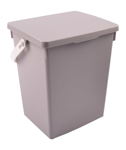 1a-Handelsagentur BURI JELENIA PLAST Waschmittelbox 5L Waschpulverbox Waschmitteldose Waschmittelbehälter Klammerkorb, Farbe:hellgrau von BURI
