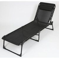 2er Set Liege Sonnenliege Gartenliege Garten Terrasse Balkon Möbel 2 Liegen schwarz von BURI