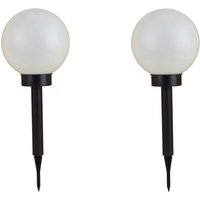 2er Set led Solar Kugelleuchte 3 in 1 Kugellampe Leuchtkugel Gartenleuchte von BURI