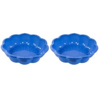Buri - 2x Sandkasten Blume Planschbecken Buddelkasten Sandkiste Kinderpool Kunststoff von BURI