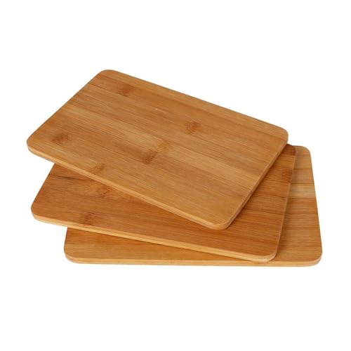 3er Set Frühstücksbrettchen aus Bambus Holz Schneidebrett Küchenbrett Holzbrett 22x14x0,8 cm - Holzbrettchen Set Naturprodukt Brettchen robust und leicht zu pflegen 3er Set Frühstücksbrettchen aus Bambus Holz Schneidebrett Küchenbrett Holzbrett 22x14x0,8 cm - Holzbrettchen Set Naturprodukt Brettchen robust und leicht zu pflegen von BURI
