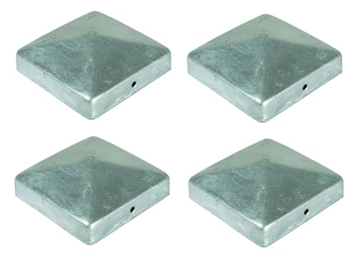 4x Pfostenkappe Pyramide 71x71 mm Zaunkappe Zierkappe Pfahl Kappe feuerverzinkt von BURI