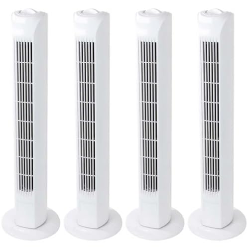 4x Turmventilator 81 cm | Standventilator mit 3 Geschwindigkeiten & 3 Modi | Oszillation & Schutzgitter | 45 W starker Säulenventilator für Büro & Zuhause 4x Turmventilator 81 cm | Standventilator mit 3 Geschwindigkeiten & 3 Modi | Oszillation & Schutzgitter | 45 W starker Säulenventilator für Büro & Zuhause von BURI