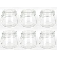 6er-Set Drahtbügelglas 0,5L Einmachgläser Einweckglas Vorratsglas Marmeladenglas von BURI