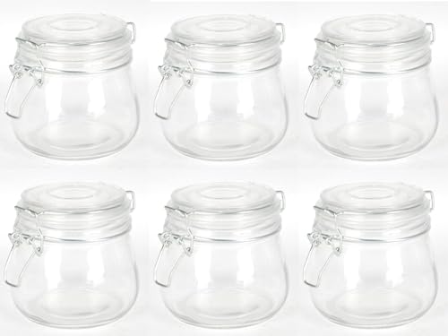 6er-Set Drahtbügelglas 0,5L Einmachgläser Einweckglas Vorratsglas Marmeladenglas 6er-Set Drahtbügelglas 0,5L Einmachgläser Einweckglas Vorratsglas Marmeladenglas von BURI