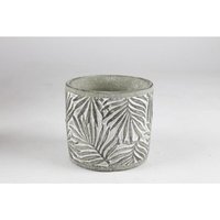 8x Blumentopf Zement antikgrünes Blattmuster 13x12cm 8x Blumentopf Zement antikgrünes Blattmuster 13x12cm von BURI