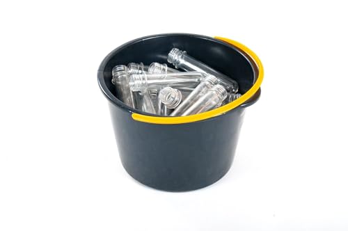 BURI 1000x Petlinge mit weißem Deckel | Geocaching Behälter 13,5cm x Ø2,3cm Kunststoff Rohre | Wasserdicht transparent | Robuste Röhrchen Schraubverschluss für Outdoor & Basteln von BURI