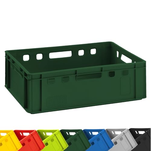 BURI 1x Fleischkiste E2 Dunkelgrün 60x40x20cm Lagerkiste, Meischkiste, Metzgerkiste Eurobox aus Deutschland lebensmittelecht, robust, stapelbar BURI 1x Fleischkiste E2 Dunkelgrün 60x40x20cm Lagerkiste, Meischkiste, Metzgerkiste Eurobox aus Deutschland lebensmittelecht, robust, stapelbar von BURI