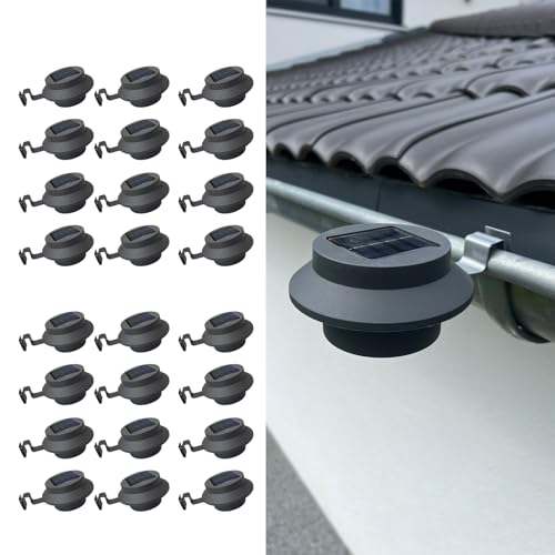 BURI 24 Stück Anthrazit Dachrinnen Solarleuchten Wandleuchten Wegeleuchten Außenlampe LED Solarleuchten IP44 für Dekor Zaun Straße Garten Terrasse Dachrinne Regenrinne BURI 24 Stück Anthrazit Dachrinnen Solarleuchten Wandleuchten Wegeleuchten Außenlampe LED Solarleuchten IP44 für Dekor Zaun Straße Garten Terrasse Dachrinne Regenrinne von BURI