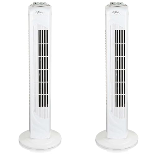 BURI 2x Turmventilator | 74cm Höhe | 3 Geschwindigkeiten | Leise 54dB | Timer 120 Min | Oscillation | Weiß | Kompakt & leistungsstark | Für Wohnung, Büro & Ferienhaus BURI 2x Turmventilator | 74cm Höhe | 3 Geschwindigkeiten | Leise 54dB | Timer 120 Min | Oscillation | Weiß | Kompakt & leistungsstark | Für Wohnung, Büro & Ferienhaus von BURI